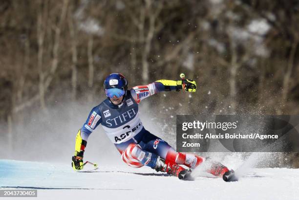 Filip Zubcic of Team Croatia in action during the Audi FIS Alpine Ski World Cup Men's Giant Slalom on March 1, 2024 in Aspen, USA.