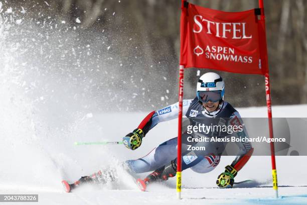 Alexander Steen Olsen of Team Norway in action during the Audi FIS Alpine Ski World Cup Men's Giant Slalom on March 1, 2024 in Aspen, USA.