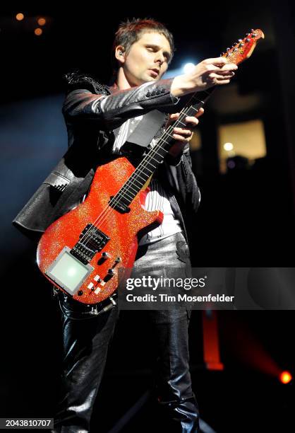 Matthew Bellamy of Muse performs during Live 105's Not So Silent Night at Oracle Arena on December 11, 2009 in Oakland, California.