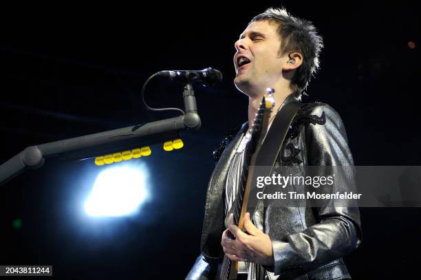 Matthew Bellamy of Muse performs during Live 105's Not So Silent Night at Oracle Arena on December 11, 2009 in Oakland, California.