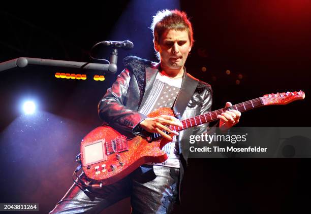 Matthew Bellamy of Muse performs during Live 105's Not So Silent Night at Oracle Arena on December 11, 2009 in Oakland, California.