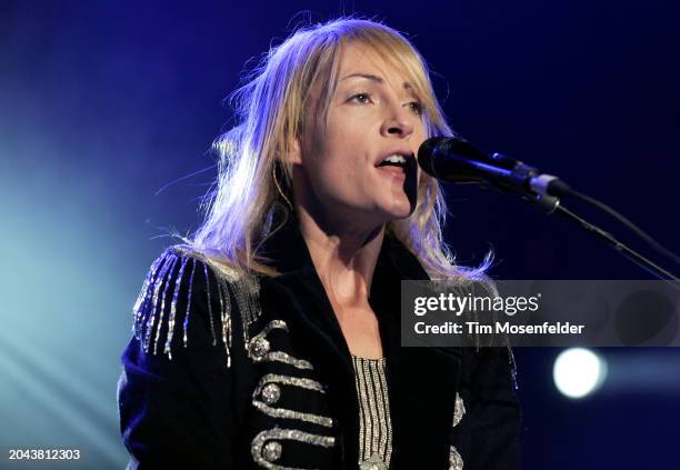 Emily Haines of Metric performs during Live 105's Not So Silent Night at Oracle Arena on December 11, 2009 in Oakland, California.