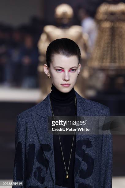 Model walks the runway during the Christian Dior Womenswear Fall/Winter 2024-2025 show as part of Paris Fashion Week on February 27, 2024 in Paris,...