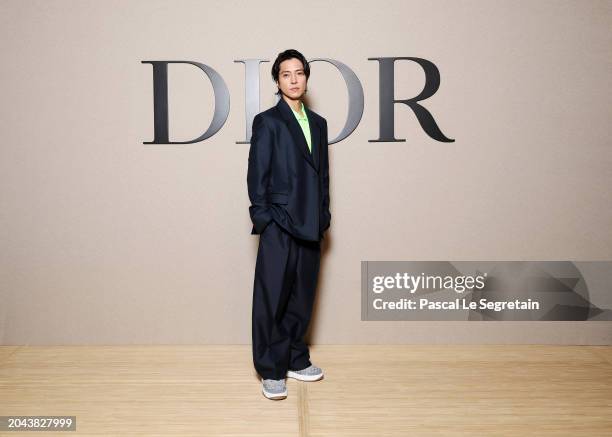 Tomohisa Yamashita attends the Christian Dior Womenswear Fall/Winter 2024-2025 show as part of Paris Fashion Week on February 27, 2024 in Paris,...