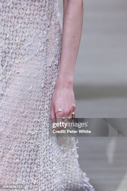 Model, fashion detail, walks the runway during the Christian Dior Womenswear Fall/Winter 2024-2025 show as part of Paris Fashion Week on February 27,...
