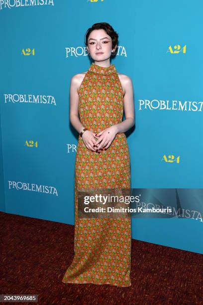 Lachlan Watson attends the "Problemista" New York Screening at Village East Cinema on February 27, 2024 in New York City.