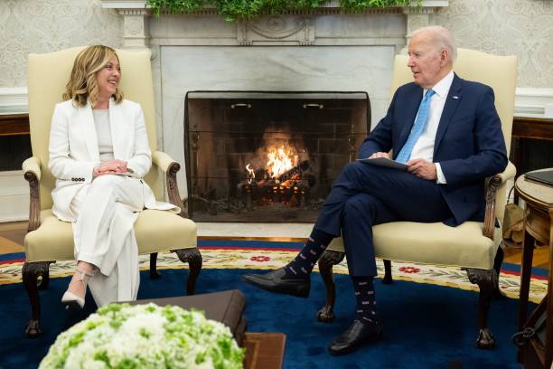 DC: President Biden Meets With Italian PM Giorgia Meloni At The White House