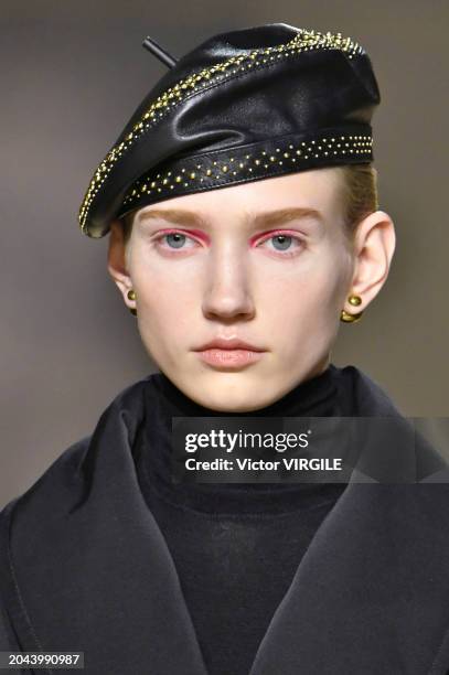 Model walks the runway during the Dior Ready to Wear Fall/Winter 2024-2025 fashion show as part of the Paris Fashion Week on February 27, 2024 in...