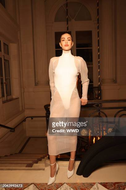 Amelia Gray at the Byredo Cocktail Party held at Hôtel de Crillon on March 1, 2024 in Paris, France.