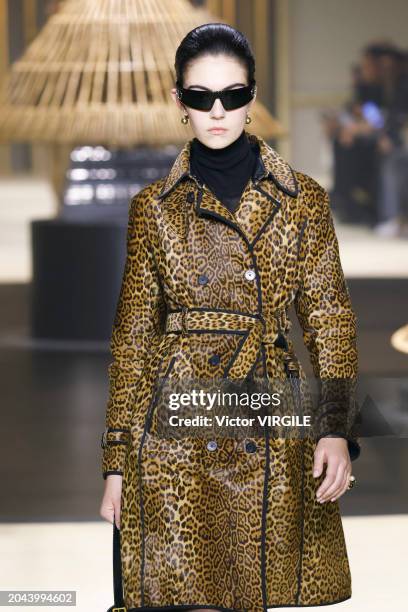 Model walks the runway during the Dior Ready to Wear Fall/Winter 2024-2025 fashion show as part of the Paris Fashion Week on February 27, 2024 in...