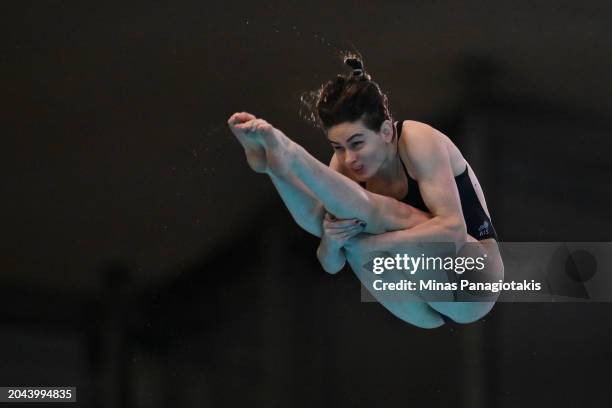 Maddison Keeney of Australia competes in the Mixed 3m Springboard Team Final during the World Aquatics Diving World Cup at the Olympic Park Sports...