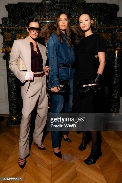 Alessandra Ambrosio, Maria Sharapova, and Kristina Romanova at Victoria Beckham RTW Fall 2024 as part of Paris Ready to Wear Fashion Week held at...