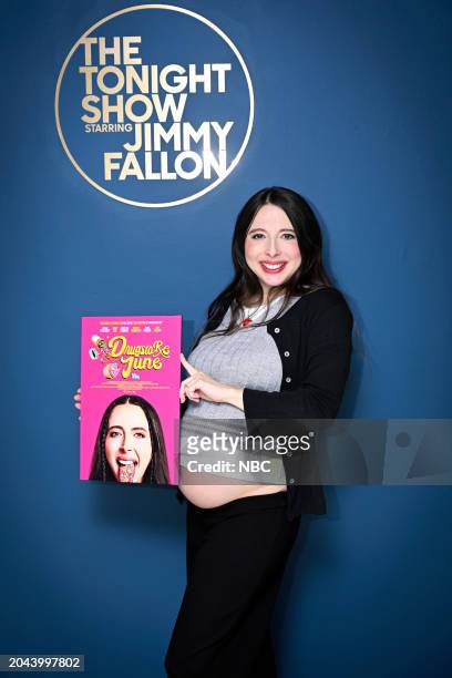 Episode 1931 -- Pictured: Comedian Esther Povitsky poses backstage on Friday, March 1, 2024 --