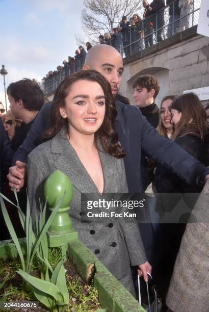 Maisie Williams attends the Christian Dior Womenswear Fall/Winter 2024-2025 show as part of Paris Fashion Week on February 27, 2024 in Paris, France.