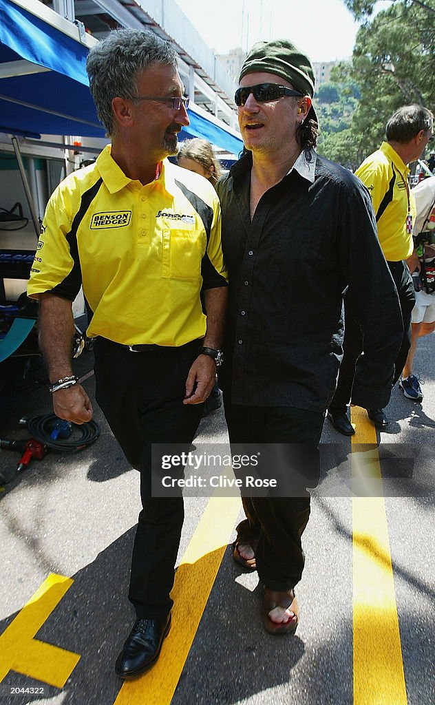 Rock Star Bono of U2 With Eddie Jordan