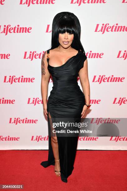 Michelle attends Lifetime's "Single Black Female 2: Simone's Revenge" Atlanta premiere at Regal Atlantic Station on February 27, 2024 in Atlanta,...