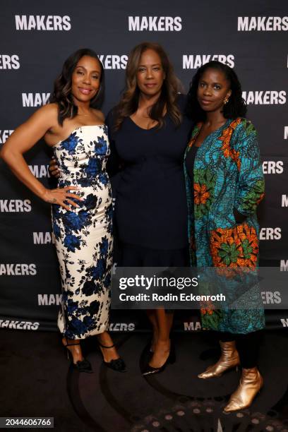 Karen Pittman, Alicin Reidy Williamson, Chief Diversity and Culture Officer at Yahoo & President of MAKERS and Olatunde Johnson attend the Honors...