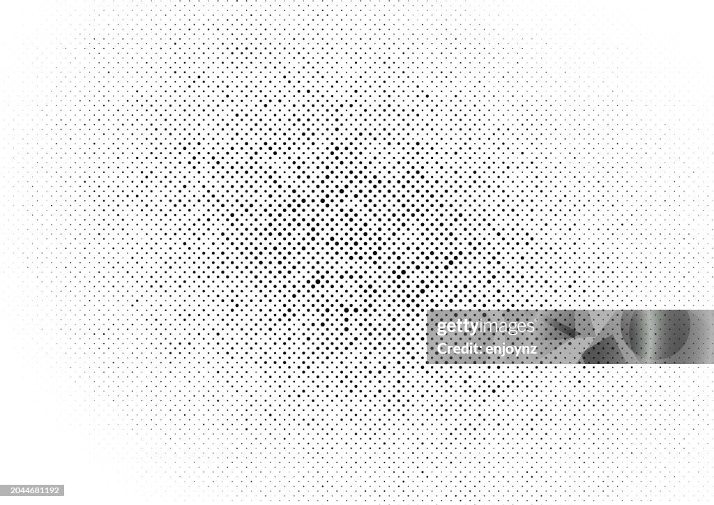 Grunge half tone dots pattern on white background
