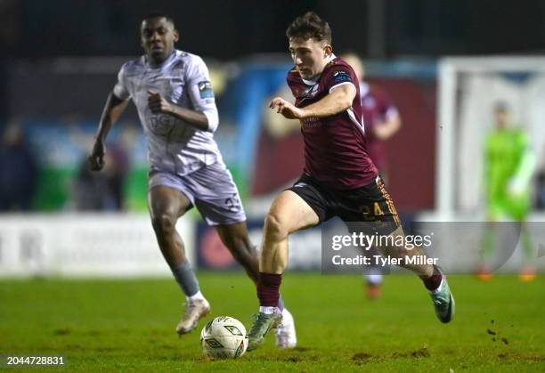 Galway , Ireland - 1 March 2024; Edward McCarthy of Galway United during the SSE Airtricity Men's Premier Division match between Galway United and...