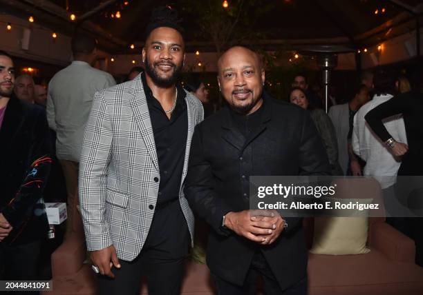 Ward and Daymond John attend Daymond John's Rise Nation Mastermind Welcome Party at Harriet's Rooftop on February 27, 2024 in West Hollywood,...