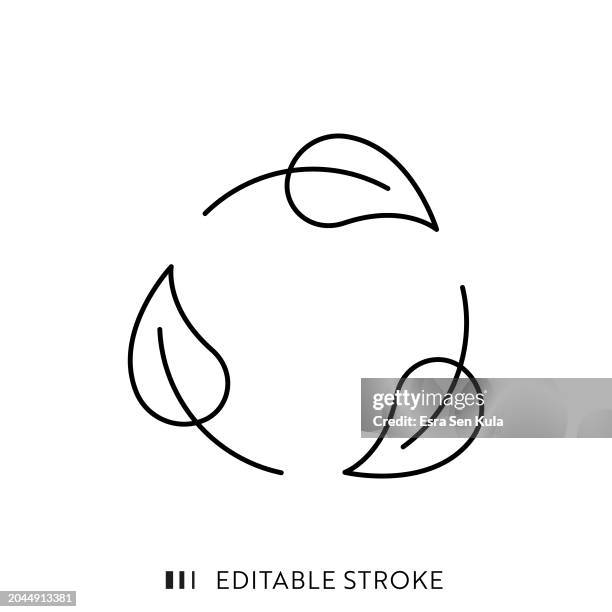 sustainable resources line icon design with editable stroke. suitable for infographics, web pages, mobile apps, ui, ux, and gui design. - seedling stock illustrations