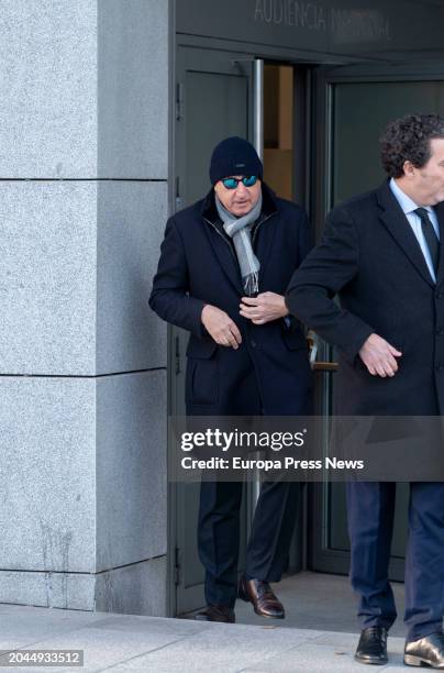 Businessman Juan Carlos Cueto arrives at the Audiencia Nacional to testify on February 28 in Madrid, Spain. The judge, Ismael Moreno, who is...