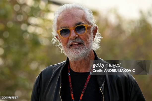 Italian businessman Flavio Briatore arrives to attend the Bahrain Formula One Grand Prix at the Bahrain International Circuit in Sakhir on March 2,...