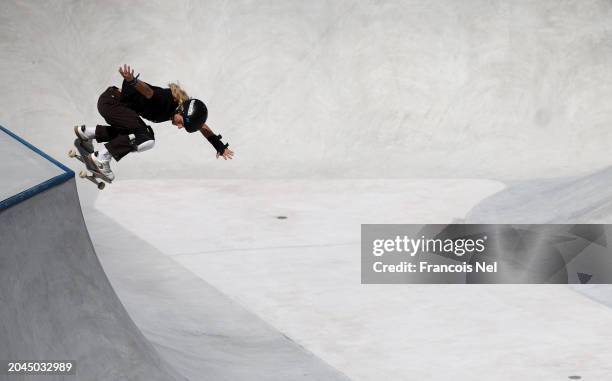 Lucrezia Zarattini of Italy during the Women's Open Qualifiers at Dubai Harbour on February 28, 2024 in Dubai, United Arab Emirates.