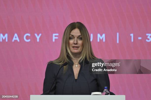 Ivana Zivkovic, United Nations Development Program Vice President and Regional Director for Turkiye speaks during the ''Women, peace and Security''...