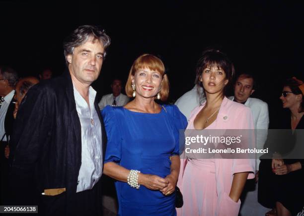 Actrice française Sophie Marceau, son compagnon, le réalisateur Andrzej Zulawski et l’actrice française Stephane Audran, à la fête du cinéma à...