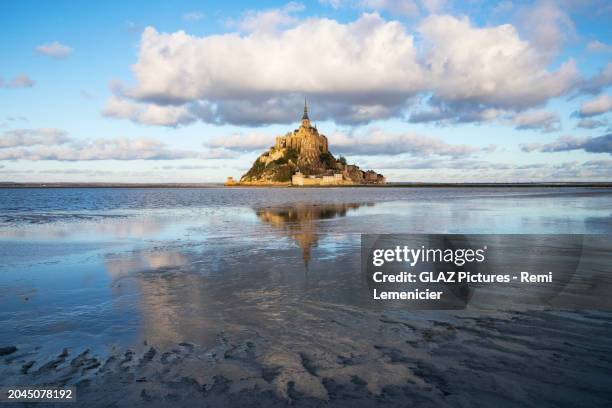 the mont saint-michel - high tide stock pictures, royalty-free photos & images
