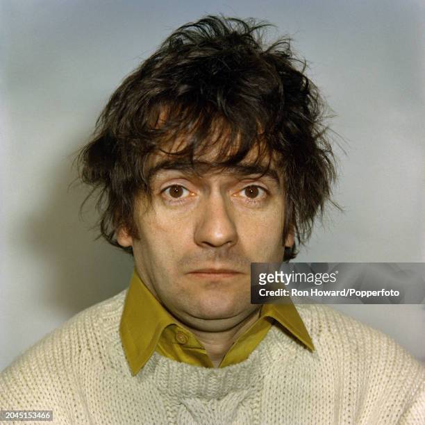English musician, comedian and actor Dudley Moore posed in London circa 1972.