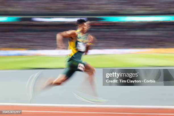 August 24: Wayde Van Niekerk of South Africa in action in the Men's 400m Final during the World Athletics Championships, at the National Athletics...