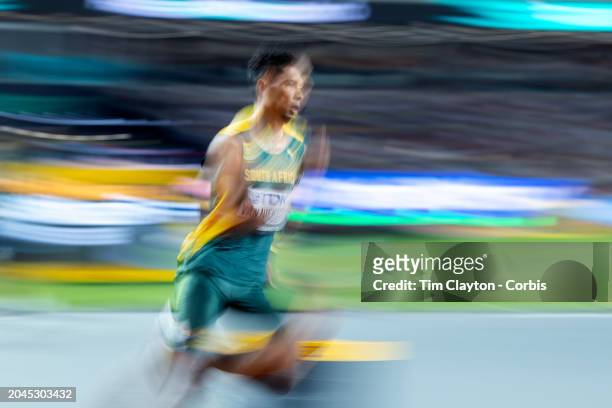 August 24: Wayde Van Niekerk of South Africa in action in the Men's 400m Final during the World Athletics Championships, at the National Athletics...