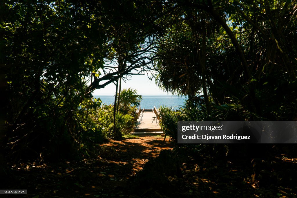 Lighthouse residential area of West Bay, Roatan Honduras.