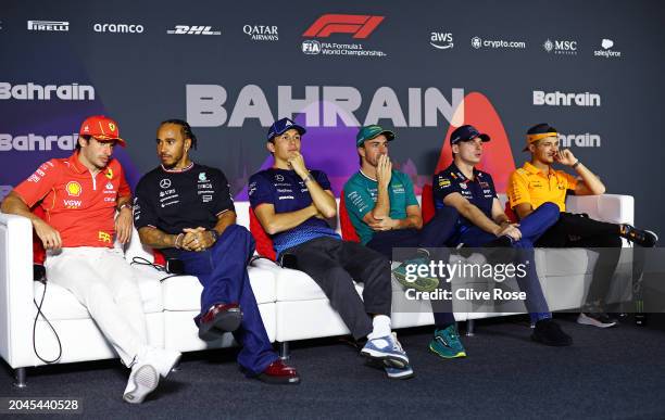 Carlos Sainz of Spain and Ferrari, Lewis Hamilton of Great Britain and Mercedes, Alexander Albon of Thailand and Williams, Fernando Alonso of Spain...