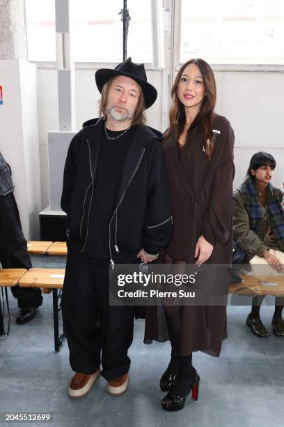 Tom Yorke and Dajana Roncione attend the Undercover Womenswear Fall/Winter 2024-2025 show as part of Paris Fashion Week on February 28, 2024 in...