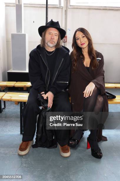 Tom Yorke and Dajana Roncione attend the Undercover Womenswear Fall/Winter 2024-2025 show as part of Paris Fashion Week on February 28, 2024 in...