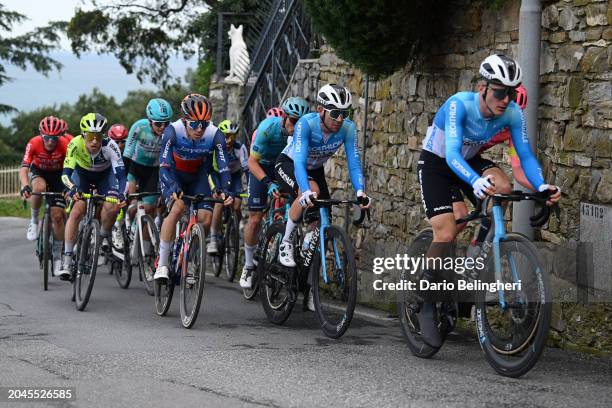 Andrea Vendrame of Italy and Team Decathlon-Ag2R La Mondiale competes during the 61st Trofeo Laigueglia 2024 a 202km one day race from Laiguegli to...