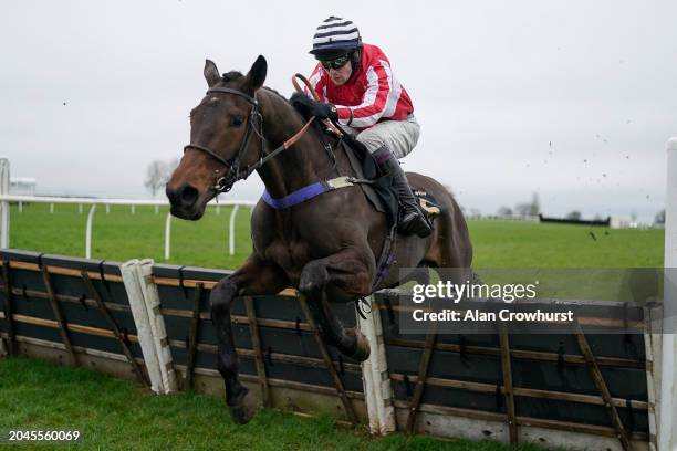 Stan Sheppard riding Passing Kate clear the last to win The Book Your Spring Raceday Hospitality Mares' Handicap Hurdle at Wincanton Racecourse on...