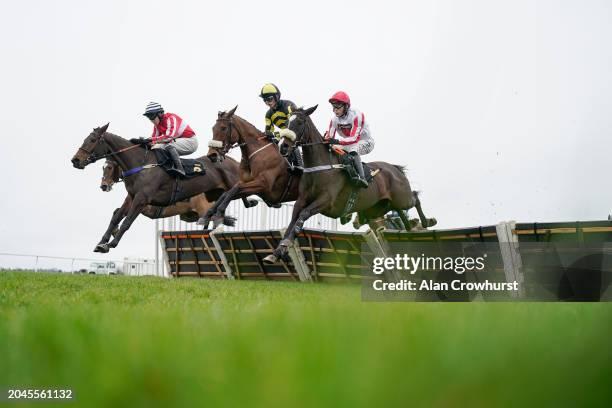 Stan Sheppard riding Passing Kate on their way to winning The Book Your Spring Raceday Hospitality Mares' Handicap Hurdle at Wincanton Racecourse on...