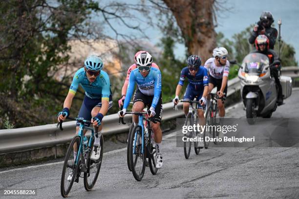 Christian Scaroni of Italy and Team Astana-Qazaqstan, Andrea Vendrame of Italy and Team Decathlon-Ag2R La Mondiale, Darren Rafferty of Ireland and...