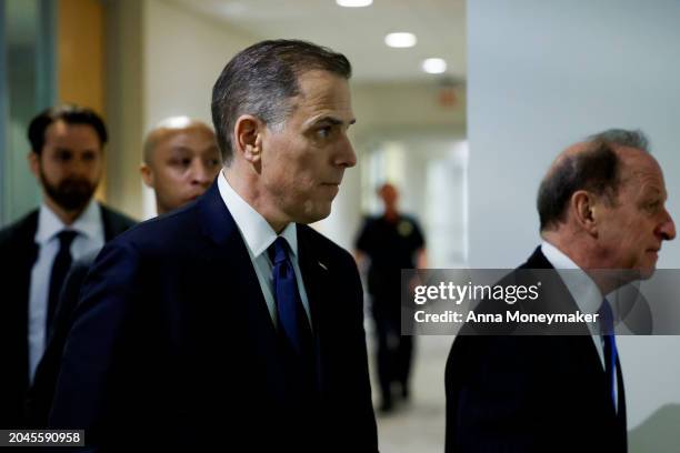 Hunter Biden, son of U.S. President Joe Biden, arrives with his attorney Abbe Lowell for a closed-door deposition before the House Committee on...