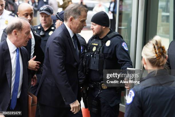 Hunter Biden, son of U.S. President Joe Biden , arrives with his attorney Abbe Lowell for a closed-door deposition before the House Committee on...