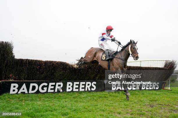 Jack Tudor riding Pachacuti clear the last to win The Family Raceday April 21st Free Entertainment Handicap Chase at Wincanton Racecourse on February...