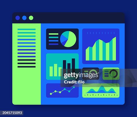 Data Statistics Analysis Dashboard Charts Graphs Blue Software Window Data Statistics Analysis Dashboard Charts Graphs Blue Software Window