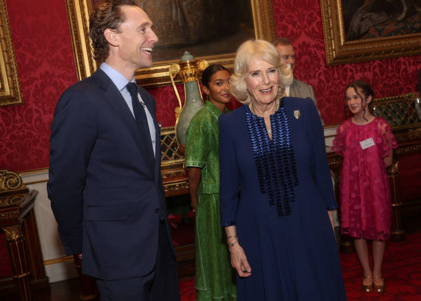 GBR: Queen Camilla Hosts Reception For The BBC's 500 Words Finalists