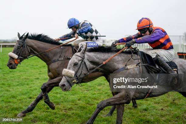 Stan Sheppard riding Tune In A Box clear the last to win The Full Circle Series At Punchestown Festival Handicap Hurdle at Wincanton Racecourse on...