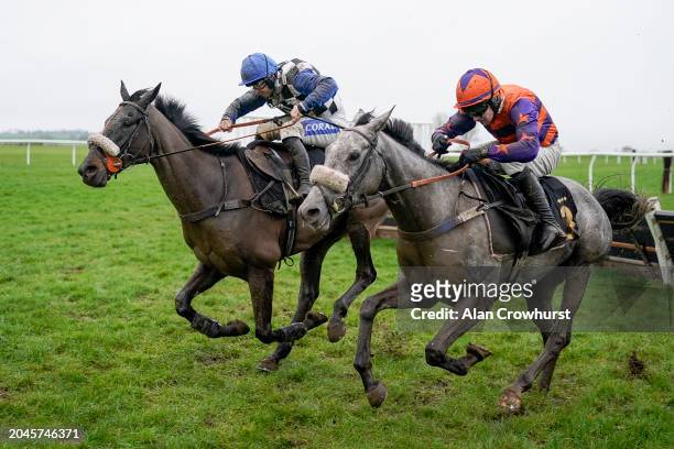 Stan Sheppard riding Tune In A Box clear the last to win The Full Circle Series At Punchestown Festival Handicap Hurdle at Wincanton Racecourse on...