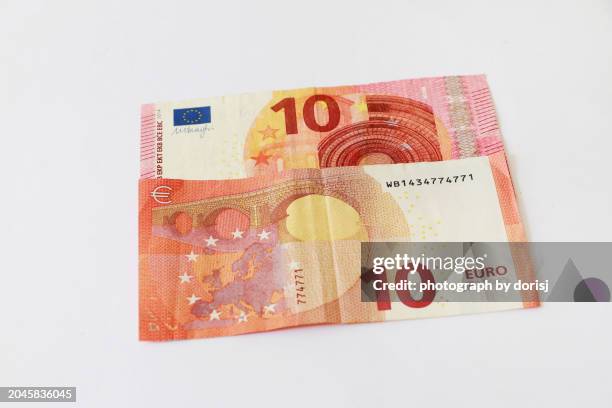 ten euro note - billet de 10 euros photos et images de collection